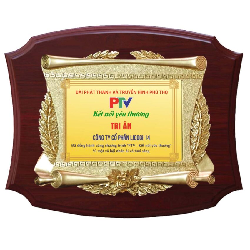 Kỷ niệm chương gỗ đồng tri ân