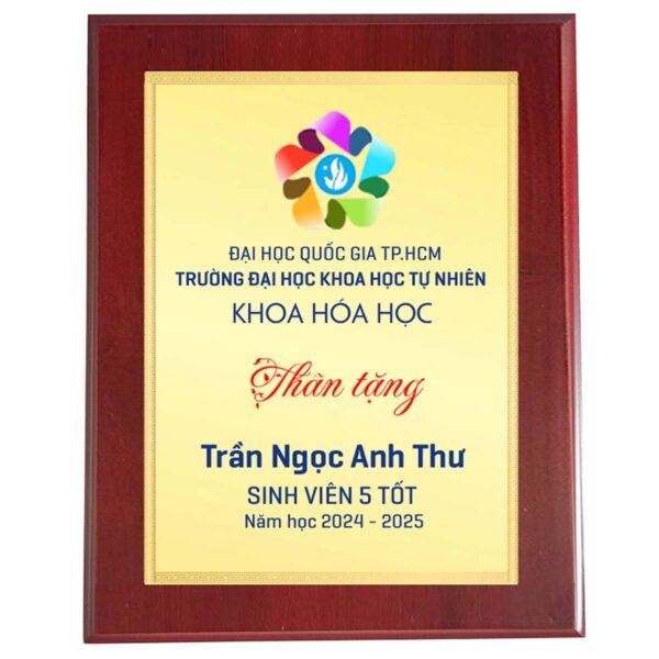 Bảng vinh khen thưởng danh sinh viên 5 tốt