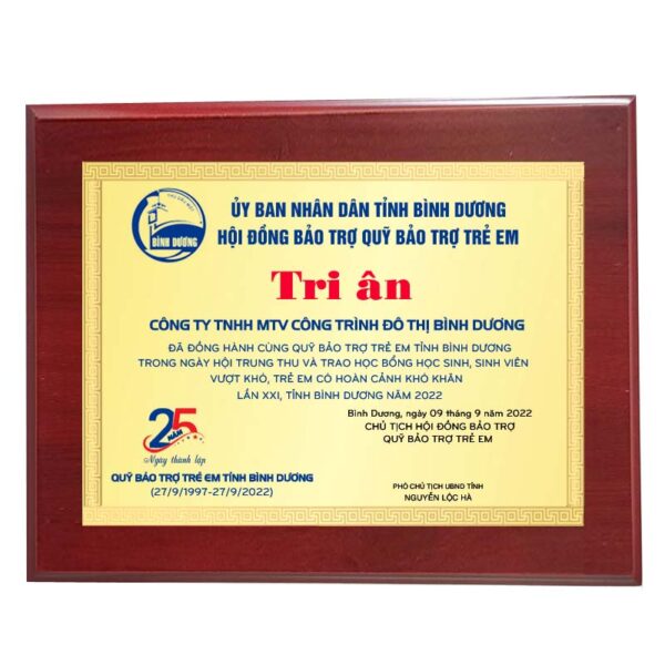 Bảng tôn vinh tri ân nhà tài trợ