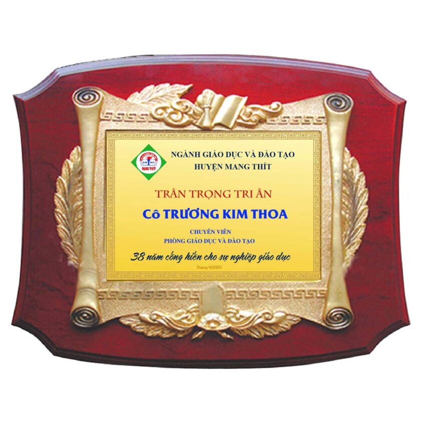 Bảng vinh danh cống hiến trong giáo dục