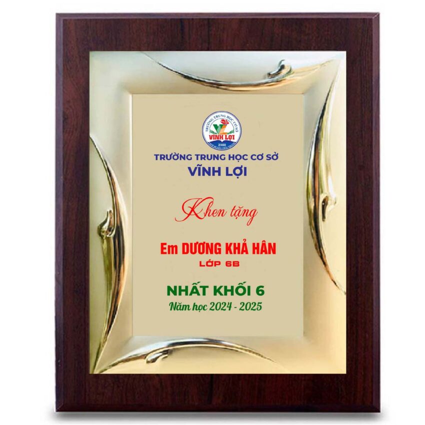 Kỷ niệm chương khen thưởng học sinh