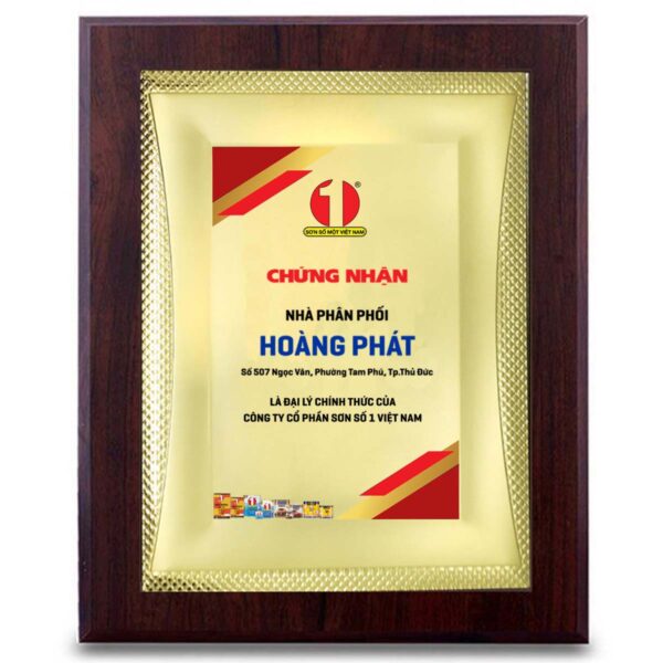 Bằng chứng nhận đại lý trang trí nội thất