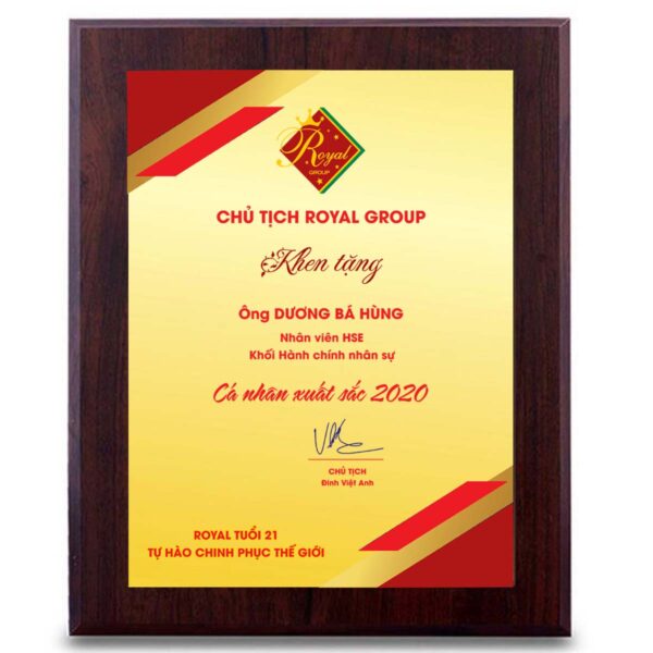 Bảng chứng nhận nhà phân phối hàng hóa