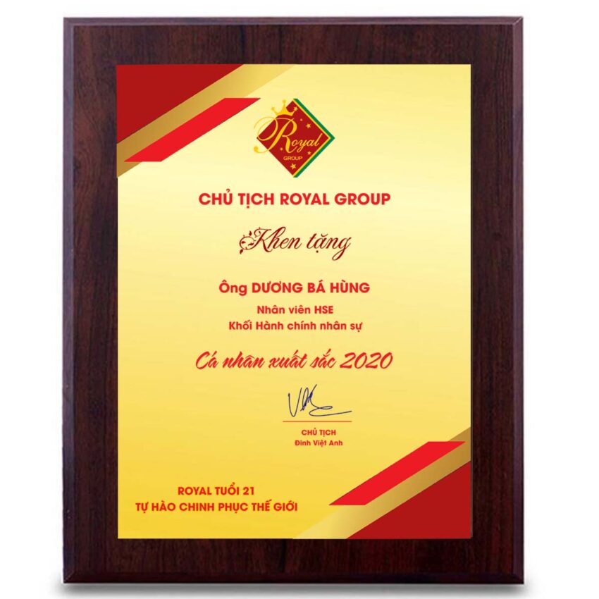 Bảng chứng nhận nhà phân phối hàng hóa