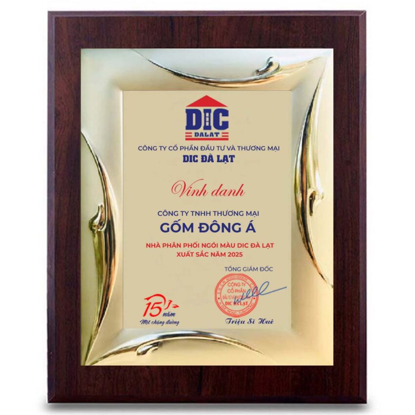 Bảng vinh danh chứng nhận đại lý