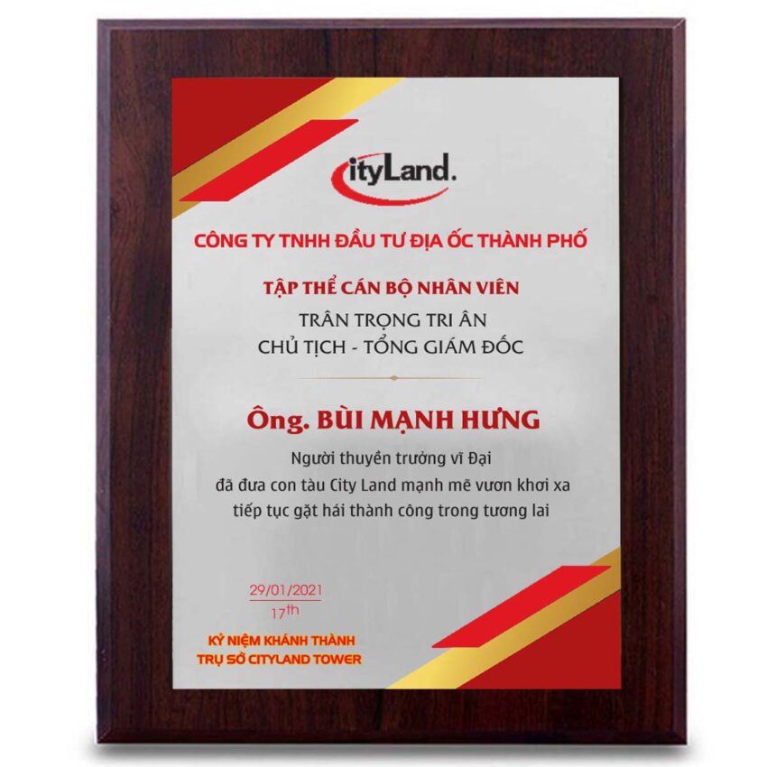 Bảng vinh danh tri ân nhà sáng lập nhà lãnh đạo