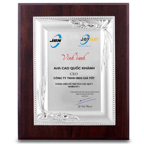 Bảng vinh danh tri ân cống hiến khen thưởng
